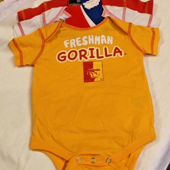 NEW 3 LOT INFANT NCAA PITT STATE GORILLAS ONE-PIECE BODYSUITS CREEPERS - Picture 1 of 9
